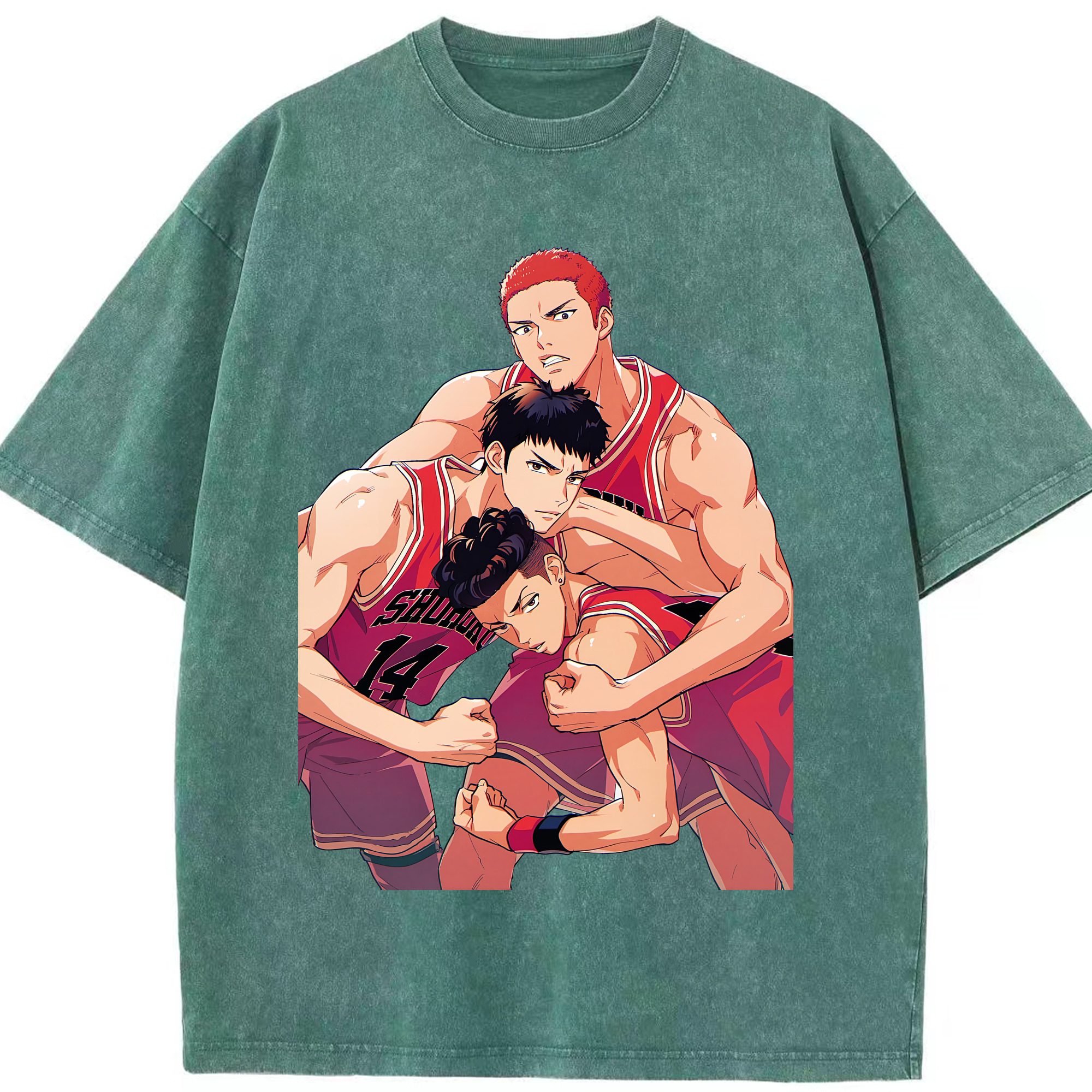 （画像用） SLAM DUNK／スラムダンク 綿100% ヴィンテージ風 半袖Tシャツ（フロントプリント）
